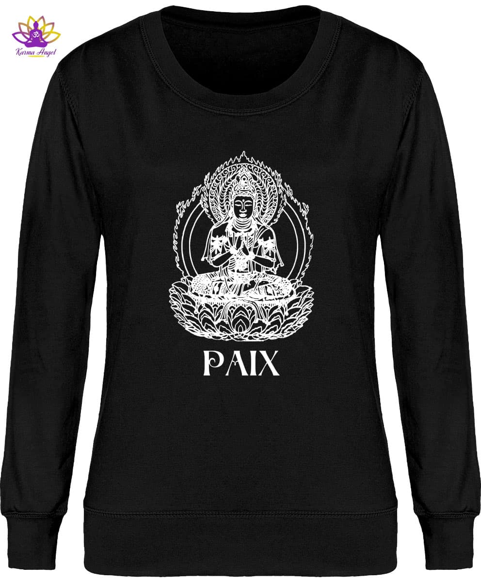 "Bouddha zen" - Sweatshirt femme en coton bio, plusieurs coloris 