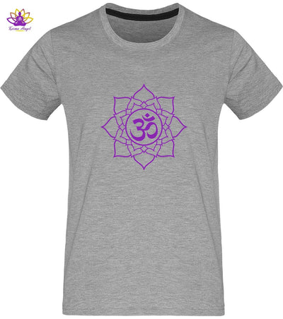 "Om & fleur de lotus" - T-shirt homme inspirant en coton bio, plusieurs coloris