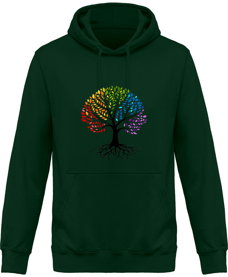 Sweatshirt à capuche arbre de vie coloré - Homme