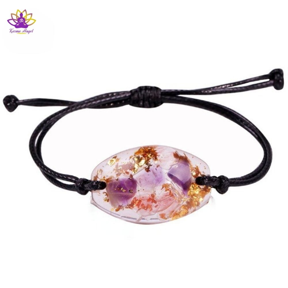 "Vitalité abondante" - Bracelet orgonite de protection Reiki ajustable