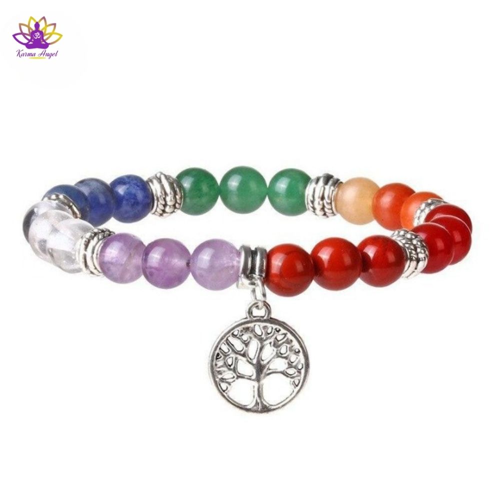 "Célébration de la vie" -  Bracelet de yoga arbre de vie