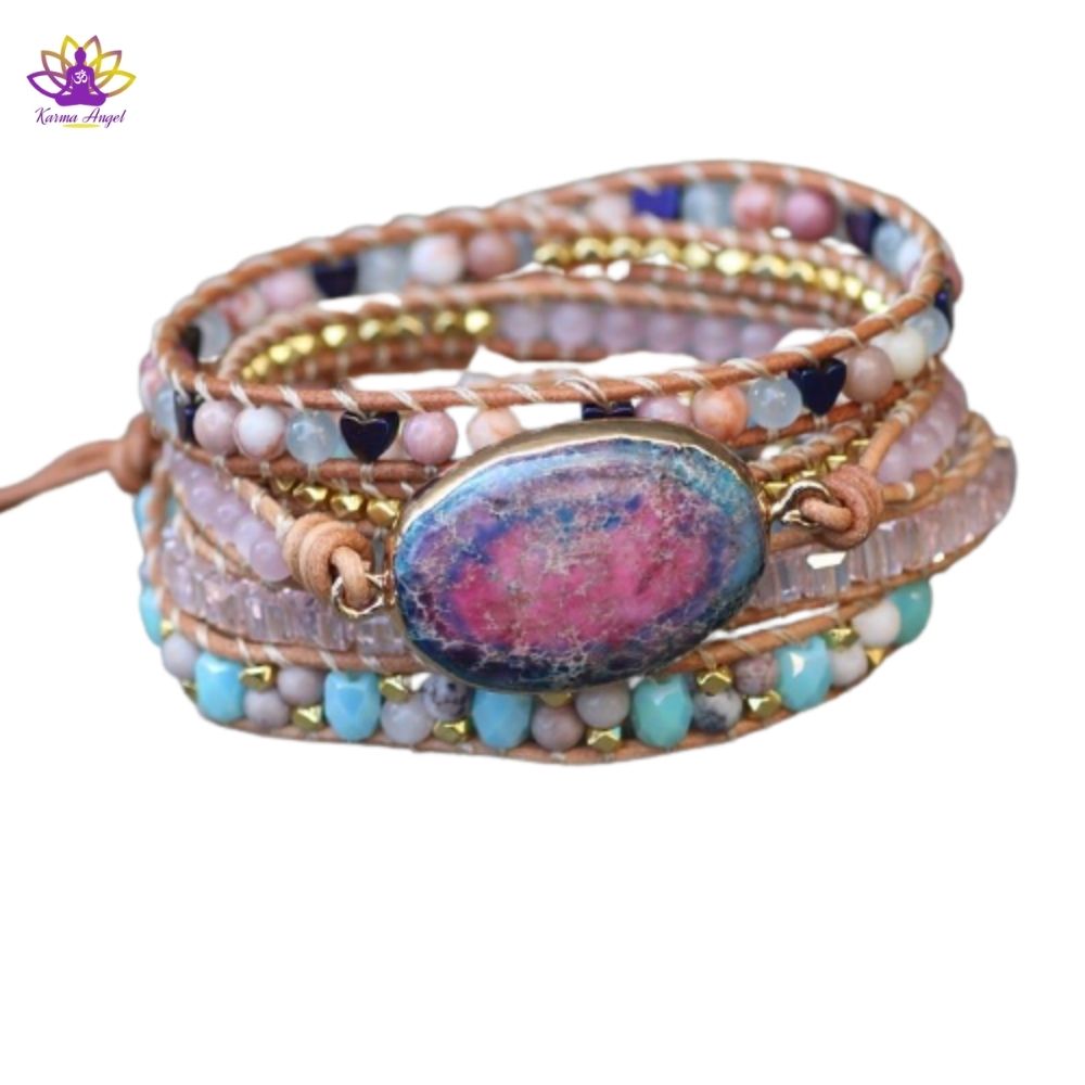 Bracelet bohème tressé, fait à la main