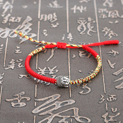 "Bon Karma" - Bracelet Tibétain bouddha tissé à la main, ajustable