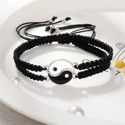 Deux bracelets Yin Yang amour ou amitié ajustables