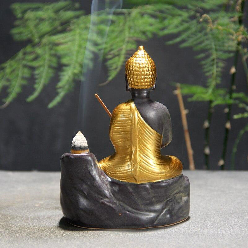 Encensoir à reflux Bouddha doré