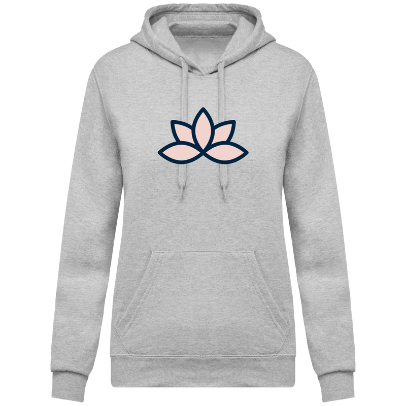 Sweatshirt à capuche fleur du lotus - Femme