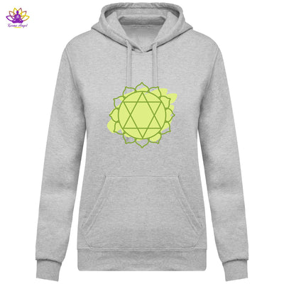 Sweatshirt à capuche 4ème chakra - Femme
