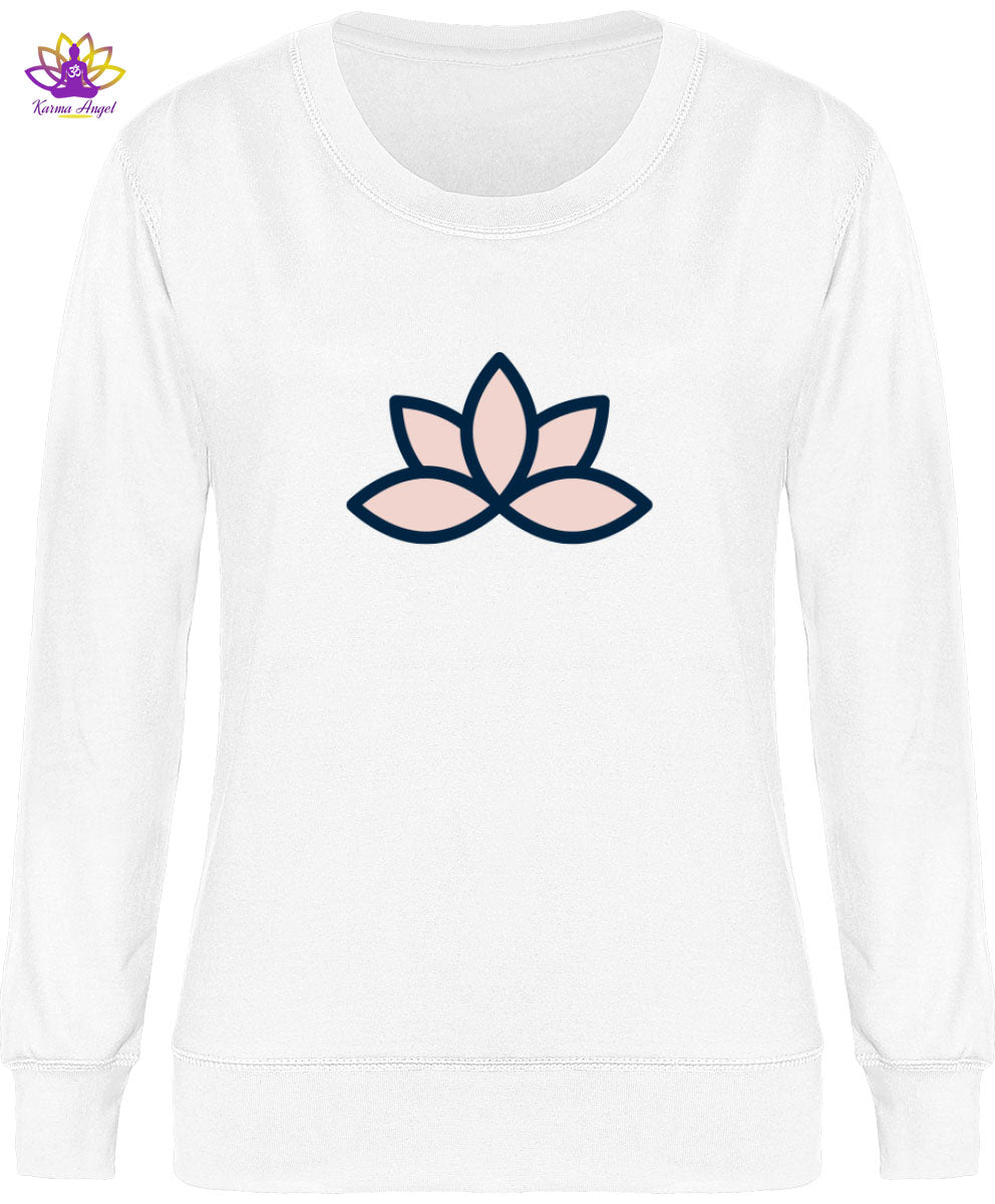 "Fleur de Lotus" - Sweatshirt femme en coton bio, plusieurs coloris - Karma Angel 