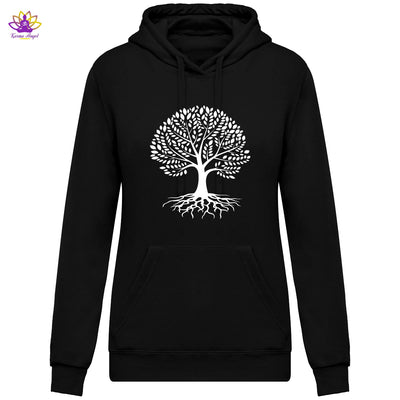 Sweatshirt à capuche arbre de vie - Femme