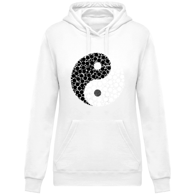 Sweatshirt à capuche yin yang - Femme