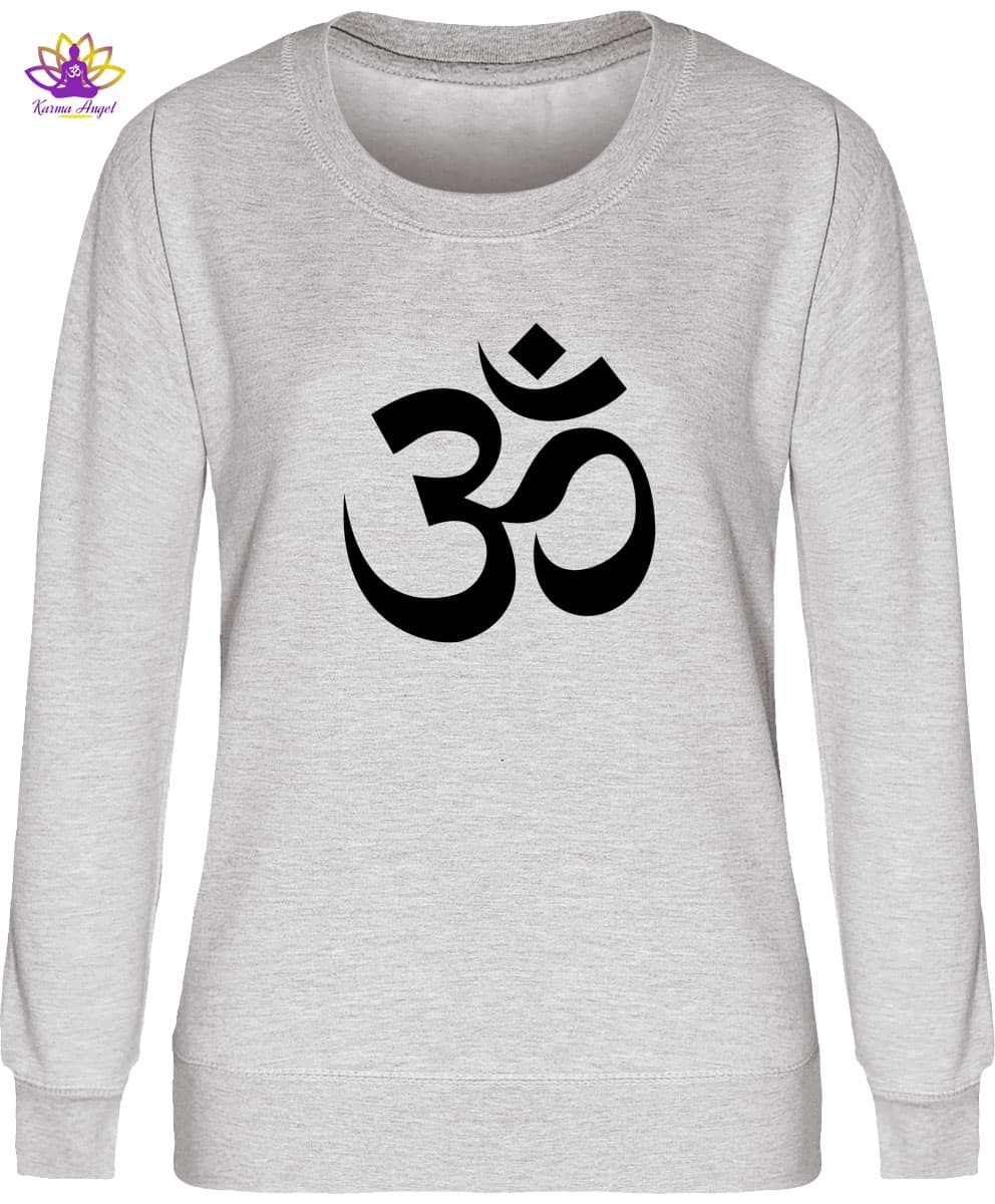 "Om symbole bouddhiste" - Sweatshirt femme en coton bio, plusieurs coloris 