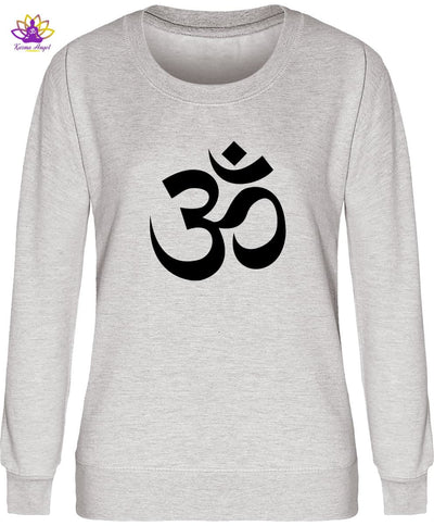 "Om symbole bouddhiste" - Sweatshirt femme en coton bio, plusieurs coloris