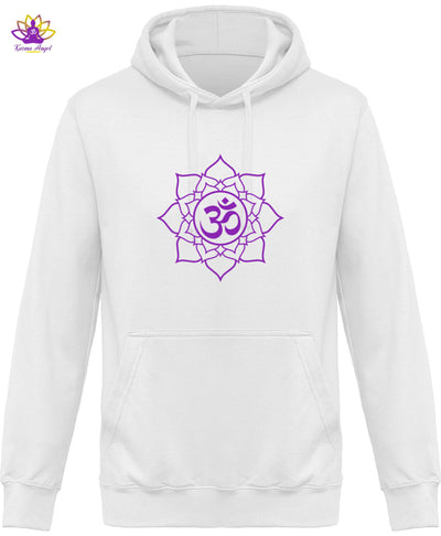 "Om & fleur de lotus" - Sweatshirt homme à capuche en coton bio, plusieurs coloris