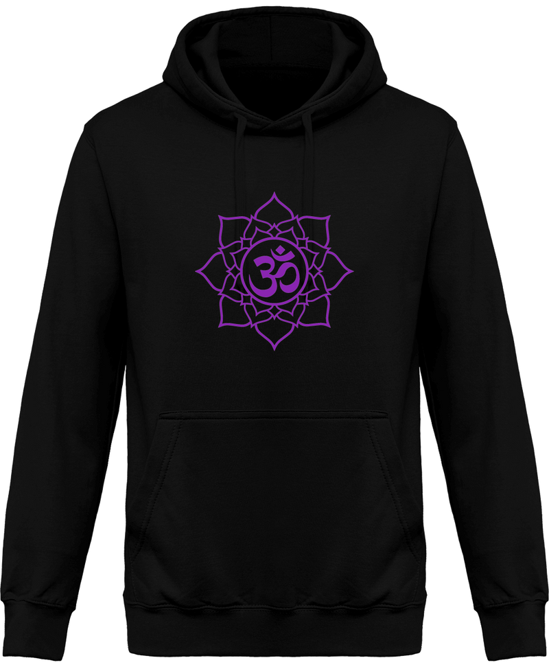 Sweatshirt à capuche ohm & fleur du lotus - Homme