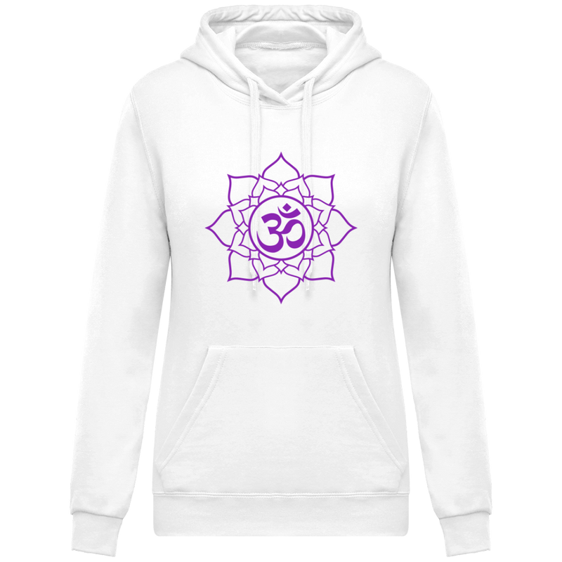 Sweatshirt à capuche ohm & fleur du lotus - Femme