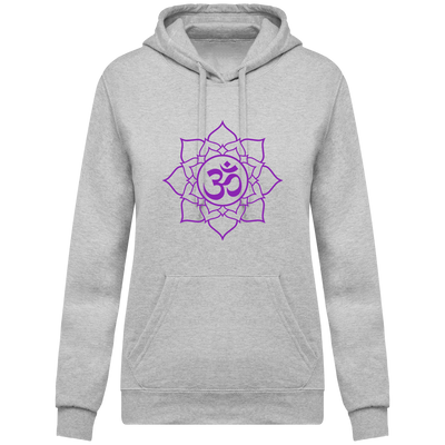 Sweatshirt à capuche ohm & fleur du lotus - Femme