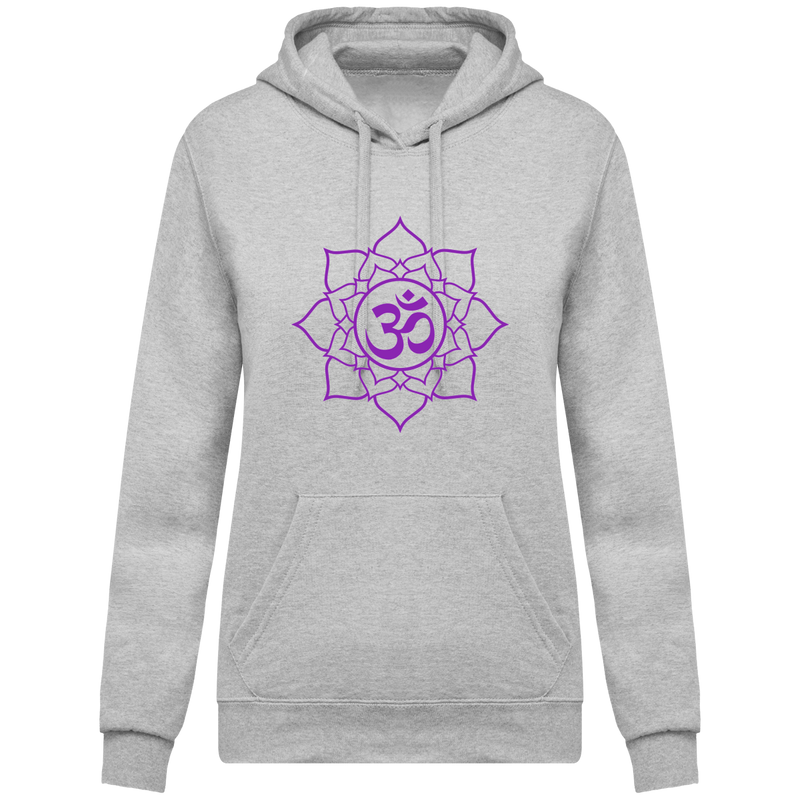 Sweatshirt à capuche ohm & fleur du lotus - Femme