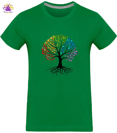 "Arbre de vie coloré" - T-shirt homme en coton bio, plusieurs coloris