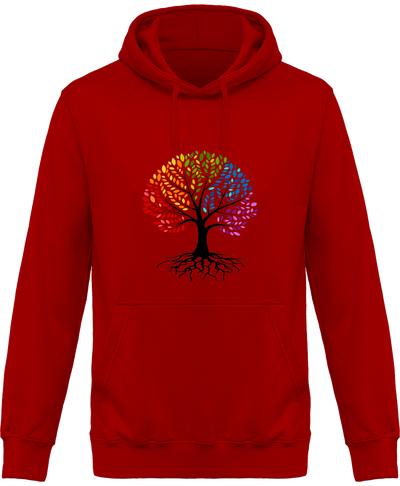 Sweatshirt à capuche arbre de vie coloré - Homme