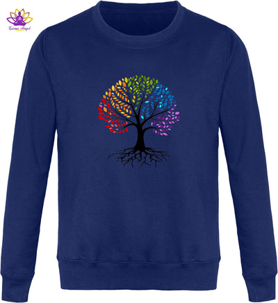 "Arbre de vie coloré" - Sweatshirt homme en coton bio, plusieurs coloris