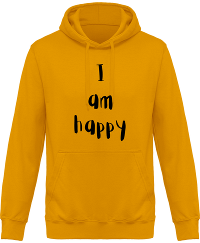 Sweatshirt à capuche I am happy - Homme