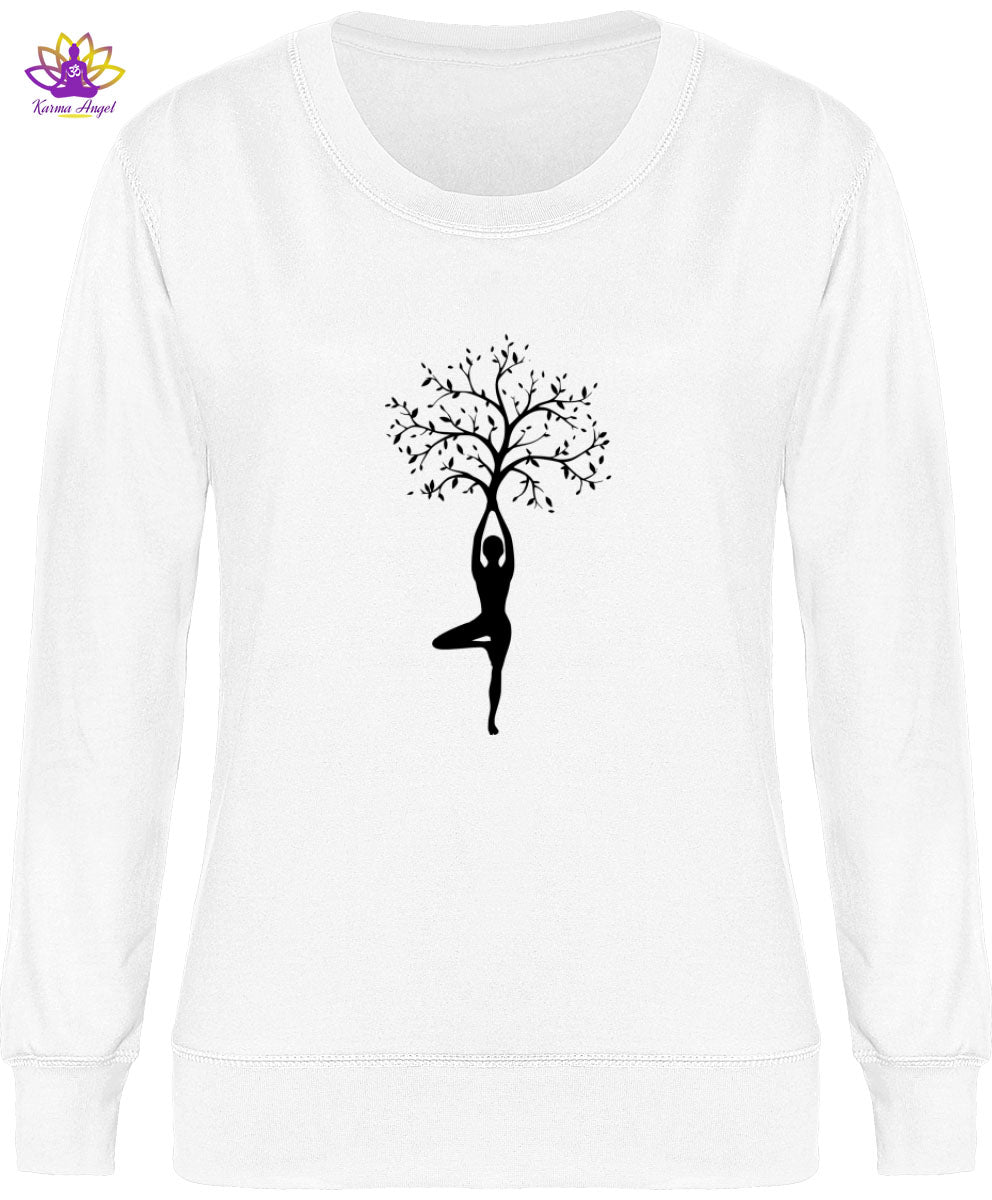 "Yoga tree" - Sweatshirt femme en coton bio, plusieurs coloris 