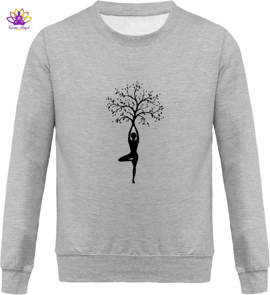"Yoga tree" - Sweatshirt homme en coton bio, plusieurs coloris 