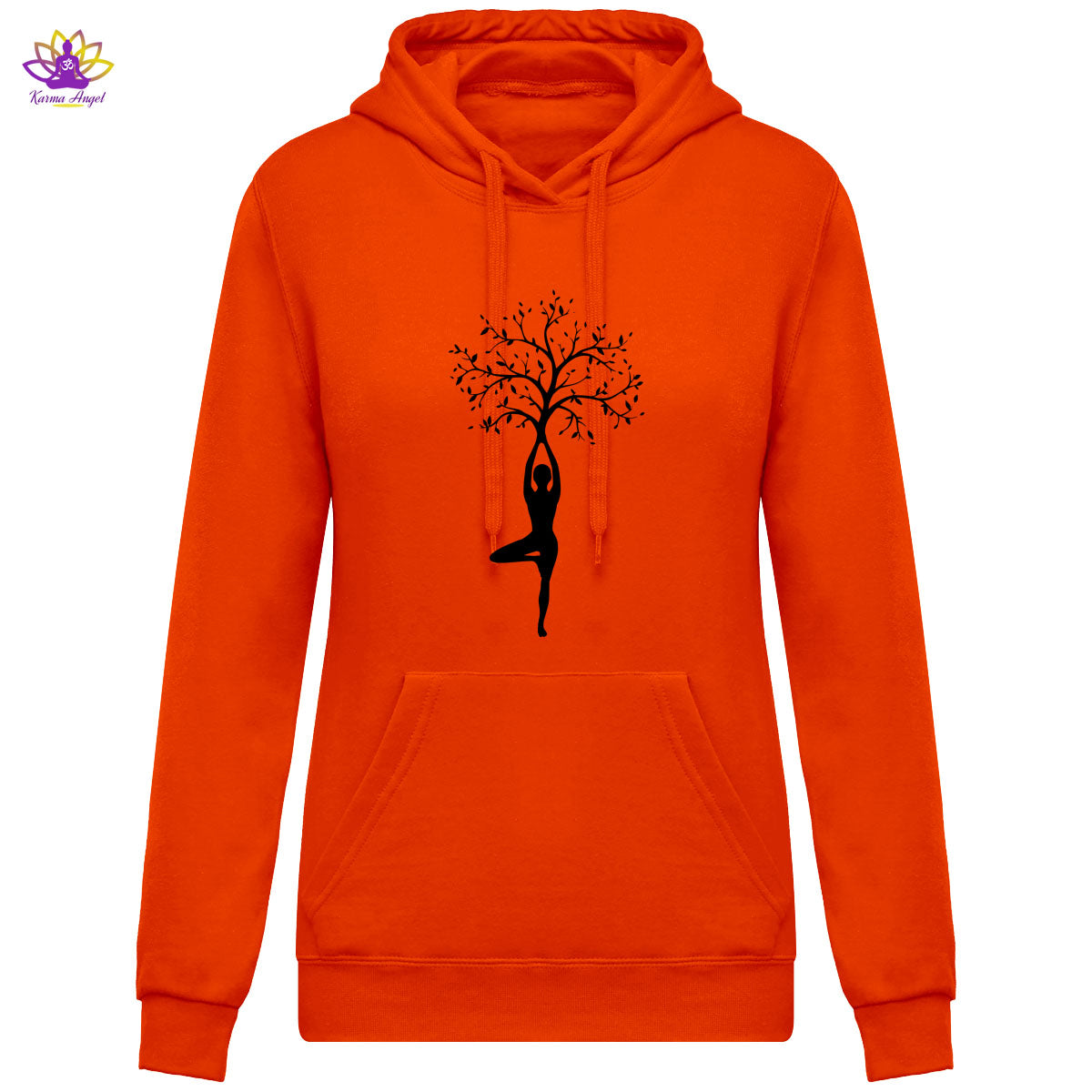 "Yoga tree" - Sweatshirt femme à capuche en coton bio, plusieurs coloris 