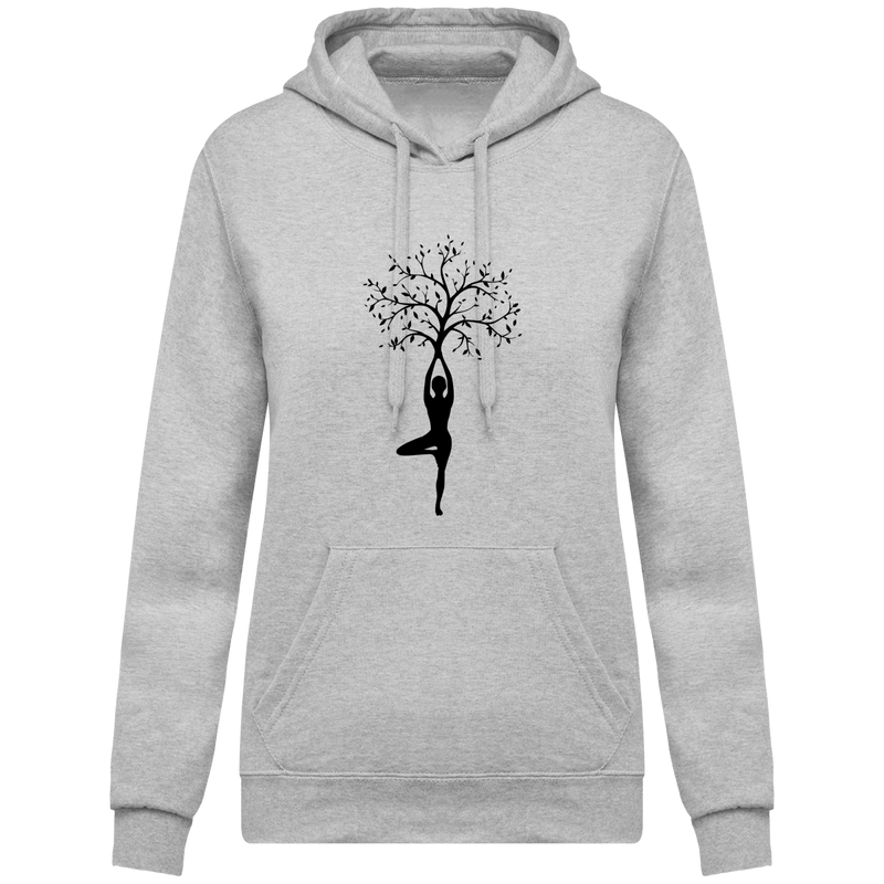 Sweatshirt à capuche yoga tree - Femme