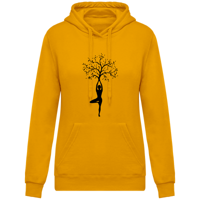Sweatshirt à capuche yoga tree - Femme