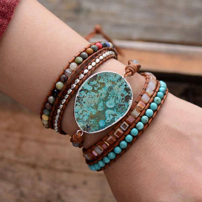 "Océan bleu" - Bracelet d&