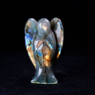 "Douces ailes" - Figurine d’Ange cristal en pierre de lune 75 mm