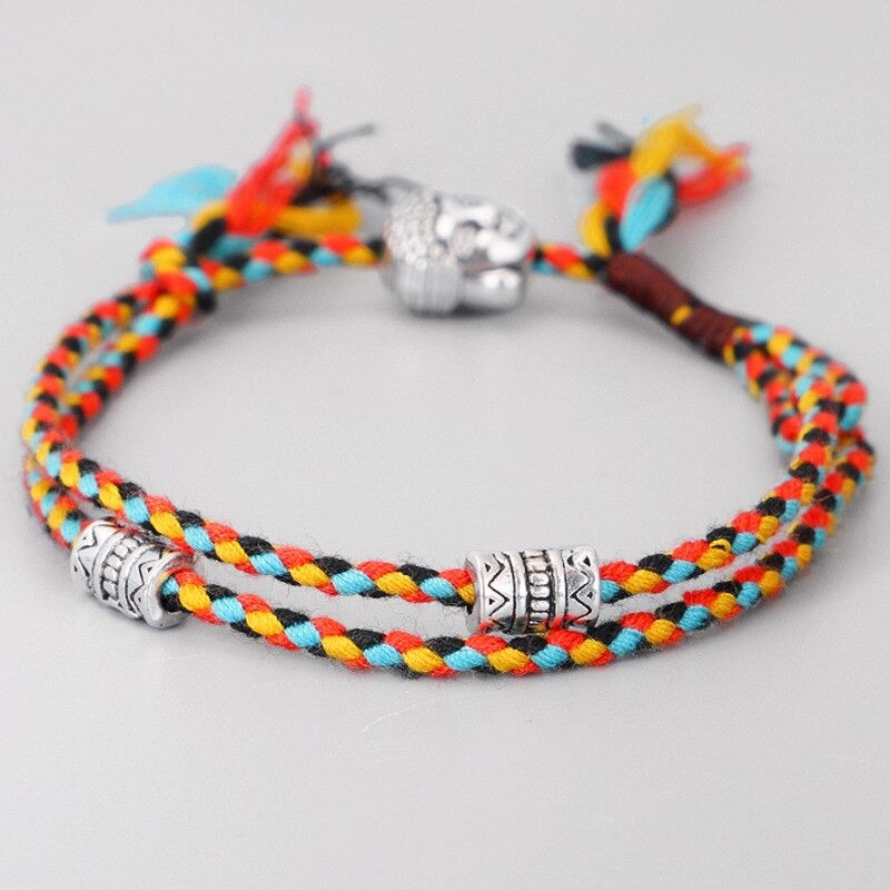 Bracelet ethnique tibétain fait à la main ajustable