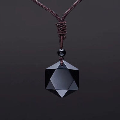 "Rêves libérés" - Collier de protection en pierres naturelle Obsidienne