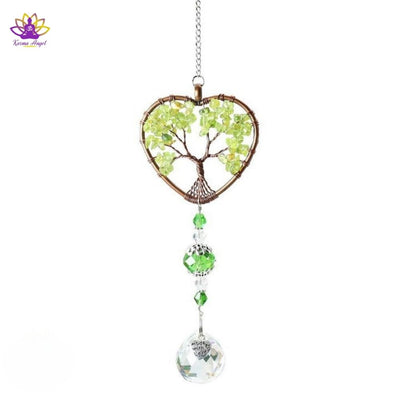 "Énergies positives" - Porte-bonheur suspension cristal arbre de vie