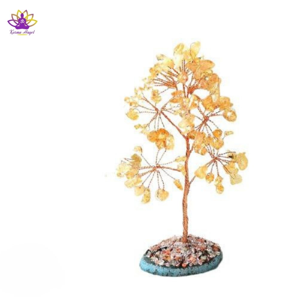 "Succès béni" - Arbre de vie porte-bonheur Feng Shui en citrine 