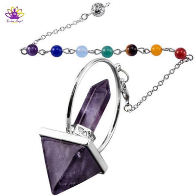 "Protection ultime" - Pendule Reiki prisme en cristal naturel