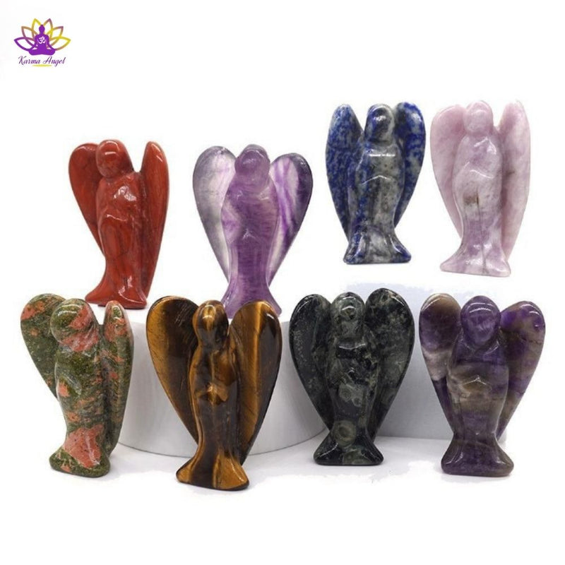 "Protection infinie" - Figurine Ange gardien de cristal 50 mm