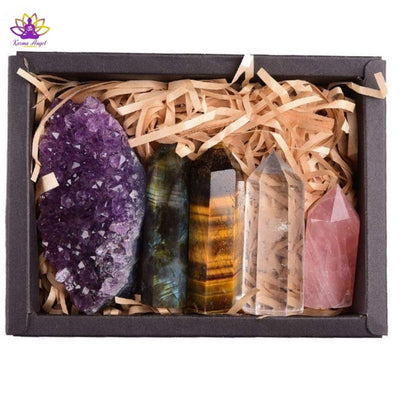 "Paix de l'esprit" - Coffret de cristaux uniques naturels