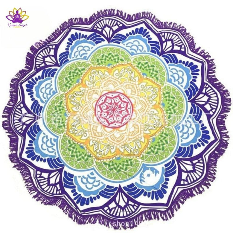 "Accord parfait" - Tapis de yoga Lotus mauve