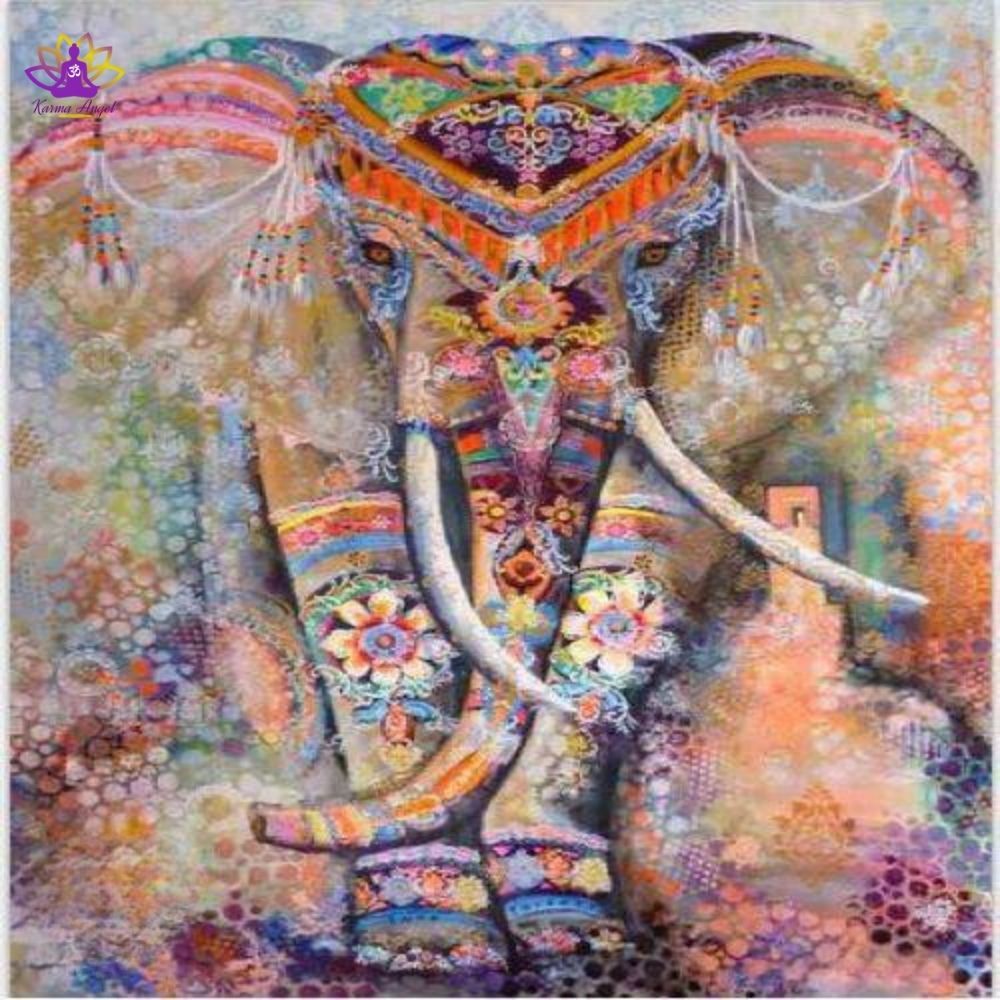 "Protection tranquille" - Tapisserie murale éléphant sacré 