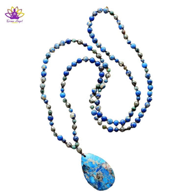 Collier bohème luxe en pierres naturelles