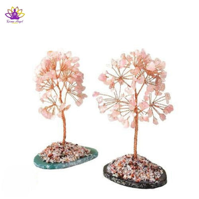 "Amour sincère" - Arbre porte-bonheur Feng Shui en quartz rose
