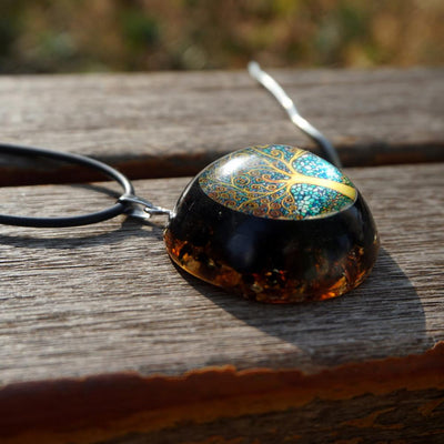 Collier arbre de vie en orgonite