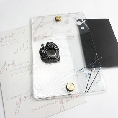 "Plumes d'amour" - Pendentif Cœur ailes d’ange en argent