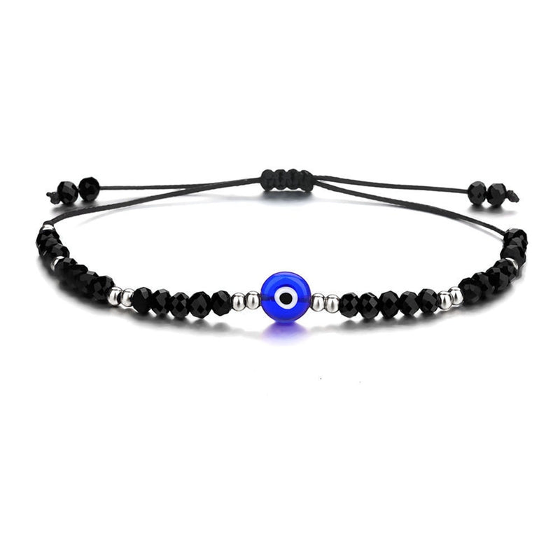 Bracelet porte-bonheur Œil turc en perles de cristal