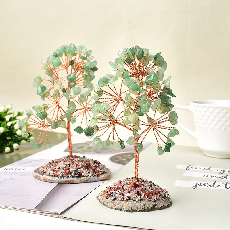 Arbre Feng Shui en cristal aventurine