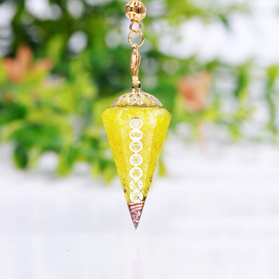 Pendule orgonite conique Reiki