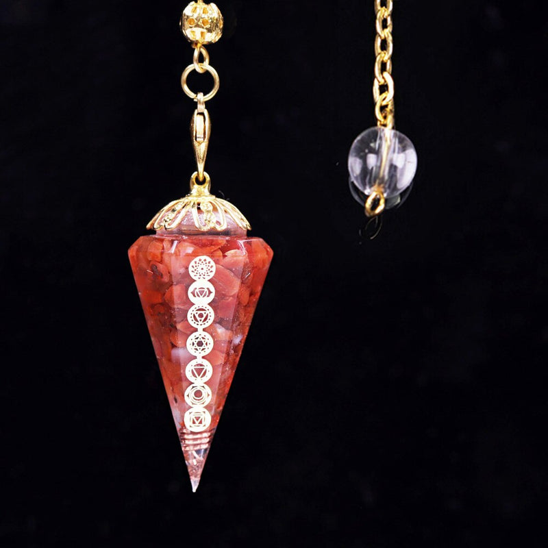 Pendule orgonite conique Reiki
