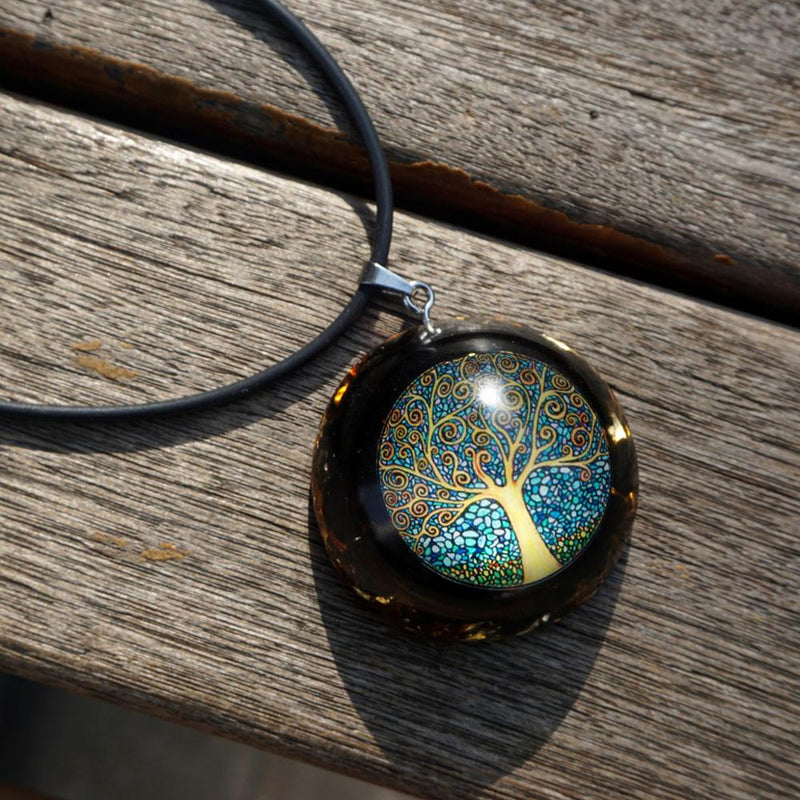 Collier arbre de vie en orgonite